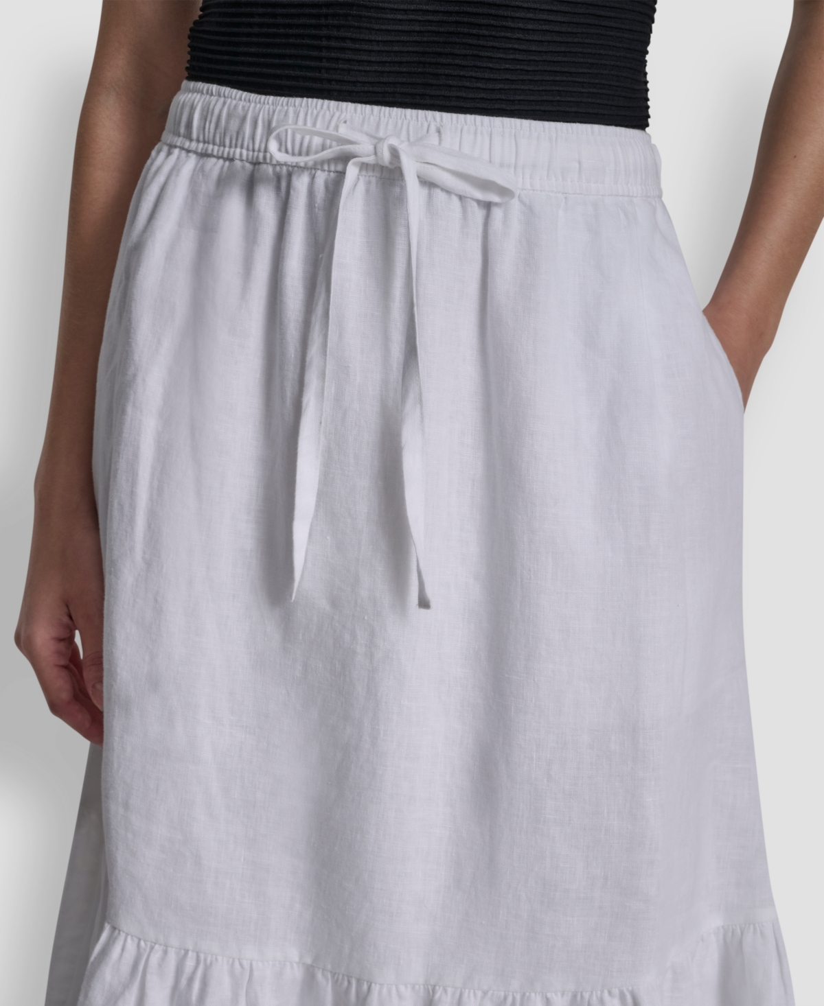 Dkny Women's A-line Pull-on Skirt In White