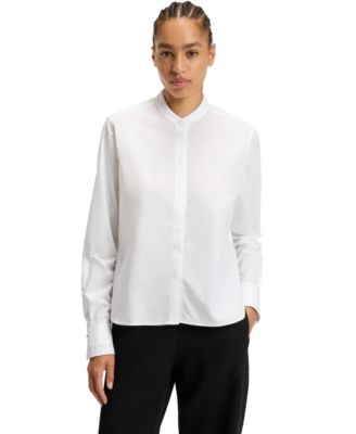 Hugo Boss - BOSS by  Women's Cotton Poplin Regular-Fit Blouse
