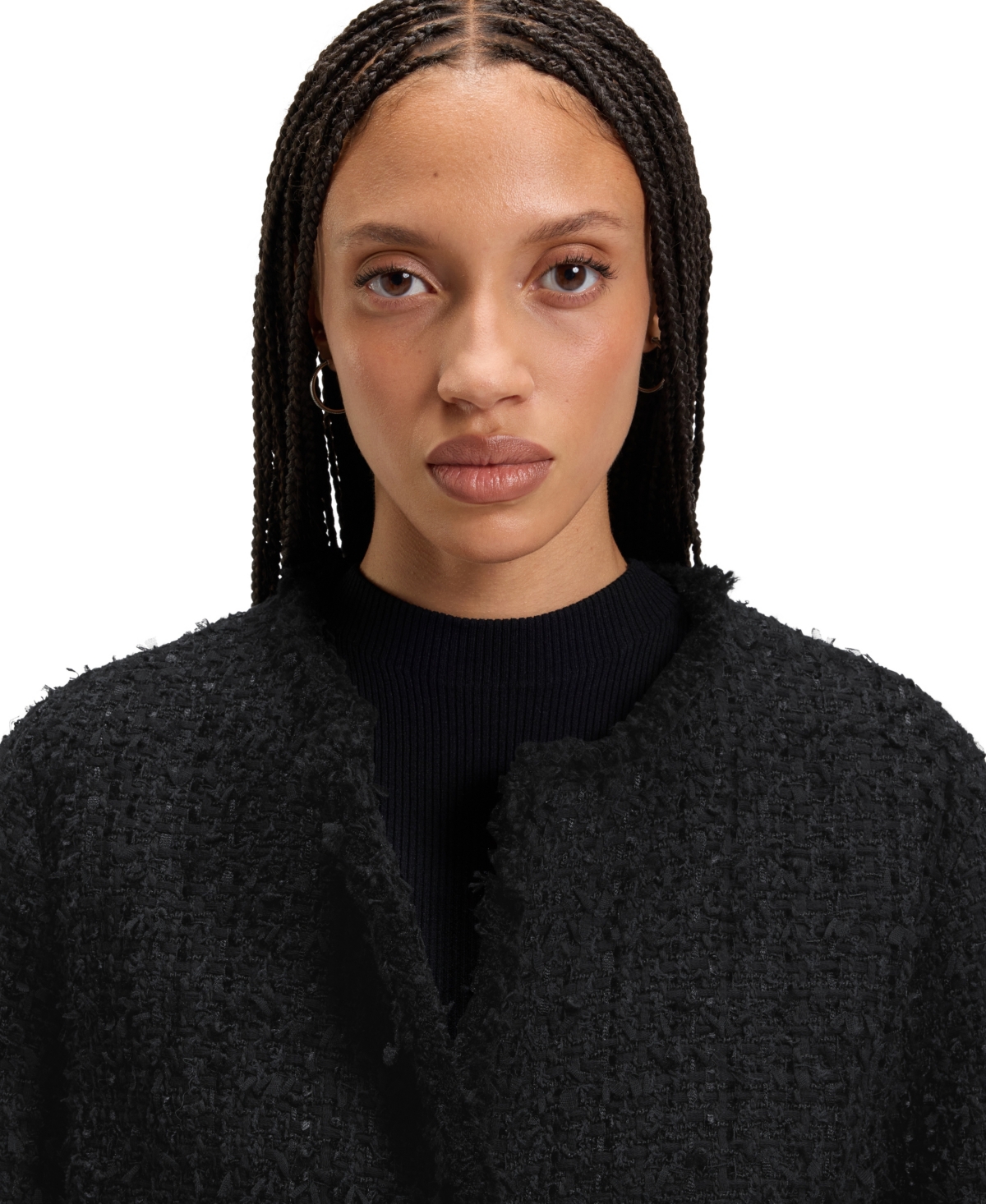 Boss by Hugo Women's Velvet Tweed Oversized-Fit Blazer