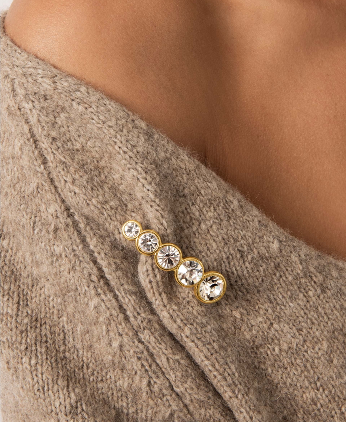 Ettika Crystal Line Brooch