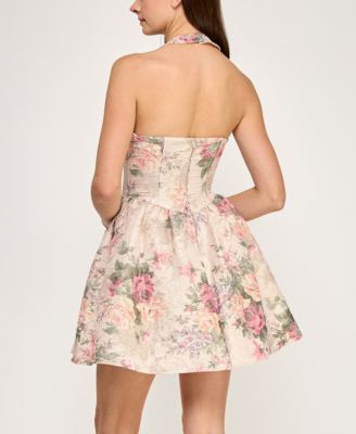 Women's Halter Neck Floral Dress