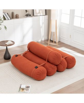  Adjustable Corduroy Floor Sofa with Straps for Versatile Configurations