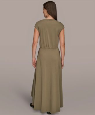 Women's Cap Sleeve Crewneck Dress