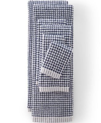 Quick-Dry Cotton Textured Gingham Bath Towel