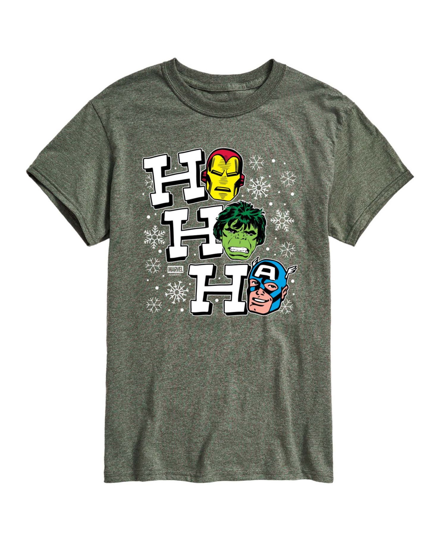 Men's Avengers Ho Ho Ho Vintage Short-Sleeve Graphic T-Shirt