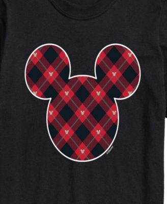 Disney Mickey Ears Plaid Men's Short-Sleeve Graphic T-Shirt