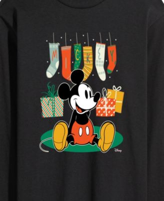 Men's Disney Mickey Stockings Long-Sleeve Graphic T-Shirt