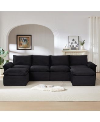 Streamdale Modern corduroy cloud sofa, comfortable & combinable for living rooms
