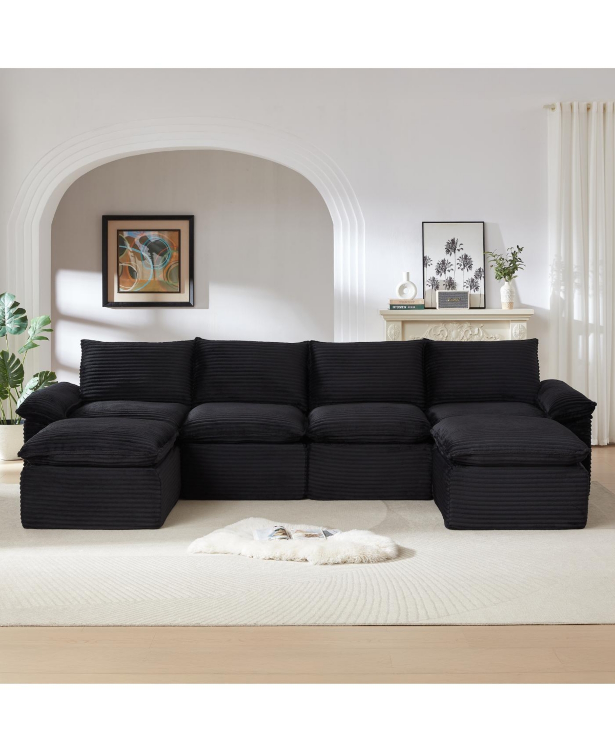 Streamdale Furniture Streamdale Modern corduroy cloud sofa