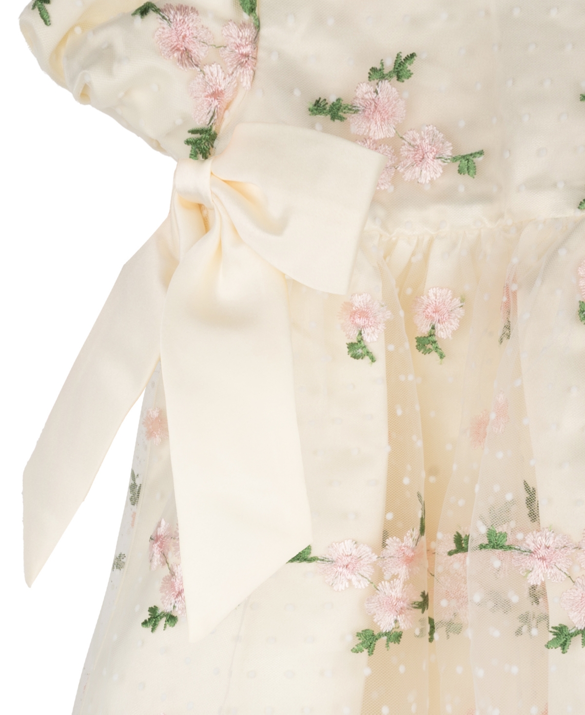 Rare Editions Baby Girls' Embroidered Mesh Social Dress