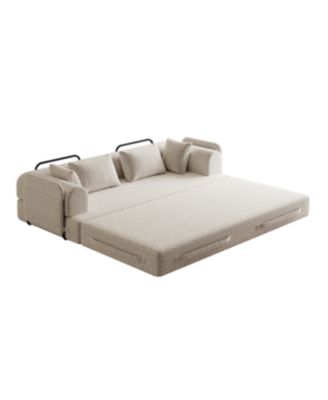Streamdale Convertible Sleeper Sofa Bed with Pillow, Chenille Folding Mattress Couch