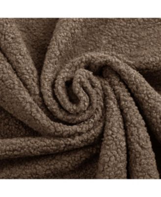 Human Dog Bed, Lazy Sofa Couch, 78.7" Foldable Sofa Bed, 3-in-1 Teddy Fabric Foam Sleeper Sofa Bed, Brown