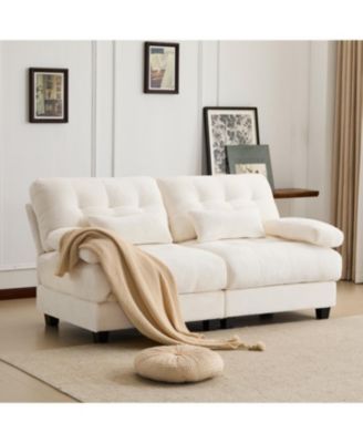 Streamdale 67" Loveseat - Adjustable Backrest, 350lb Capacity, Chenille Fabric, 2 Pillows