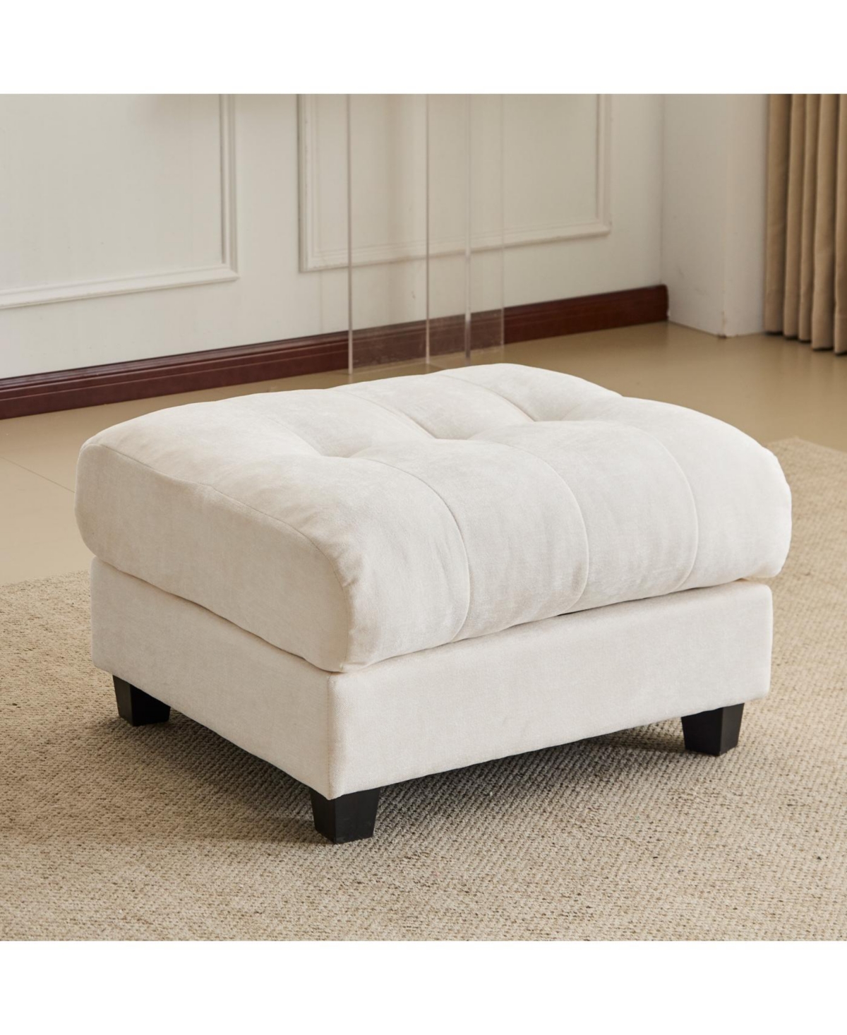 Streamdale Furniture Streamdale 119" 4-Seater Sofa w/ 2 Ottomans, Adj. Backrest, 350lb/Seat, Chenille