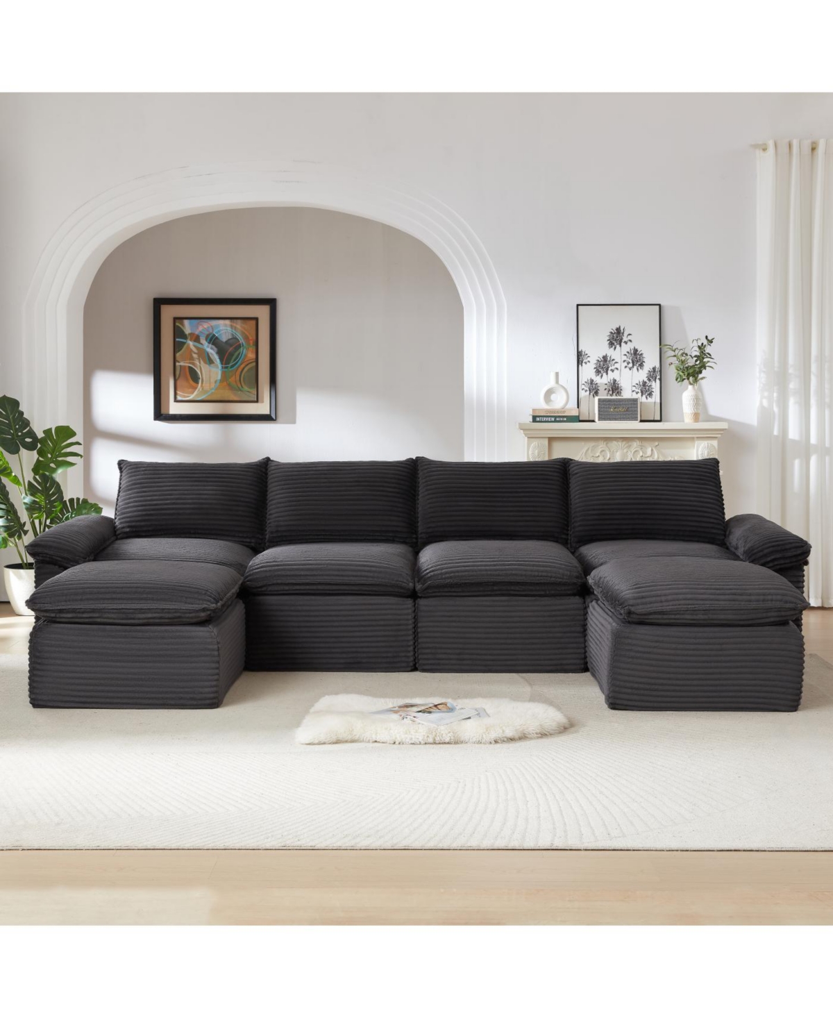 Streamdale Furniture Streamdale Modern corduroy cloud sofa, freely combined