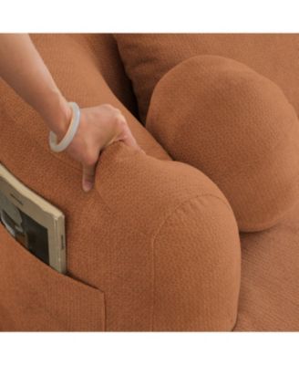 Sofa-in-a-Box Orange Memory Foam 2-Seater Couch, No Installation, Easy Transport