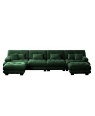 Streamdale Free Combination Modular Sectional Sofa, U Shaped Couch, 4-Seater Comfy Cloud Couch