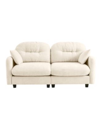 Streamdale Loveseat Cloud Chenille Sectional Couch, Tufted, Ergonomic, Easy Install, Beige