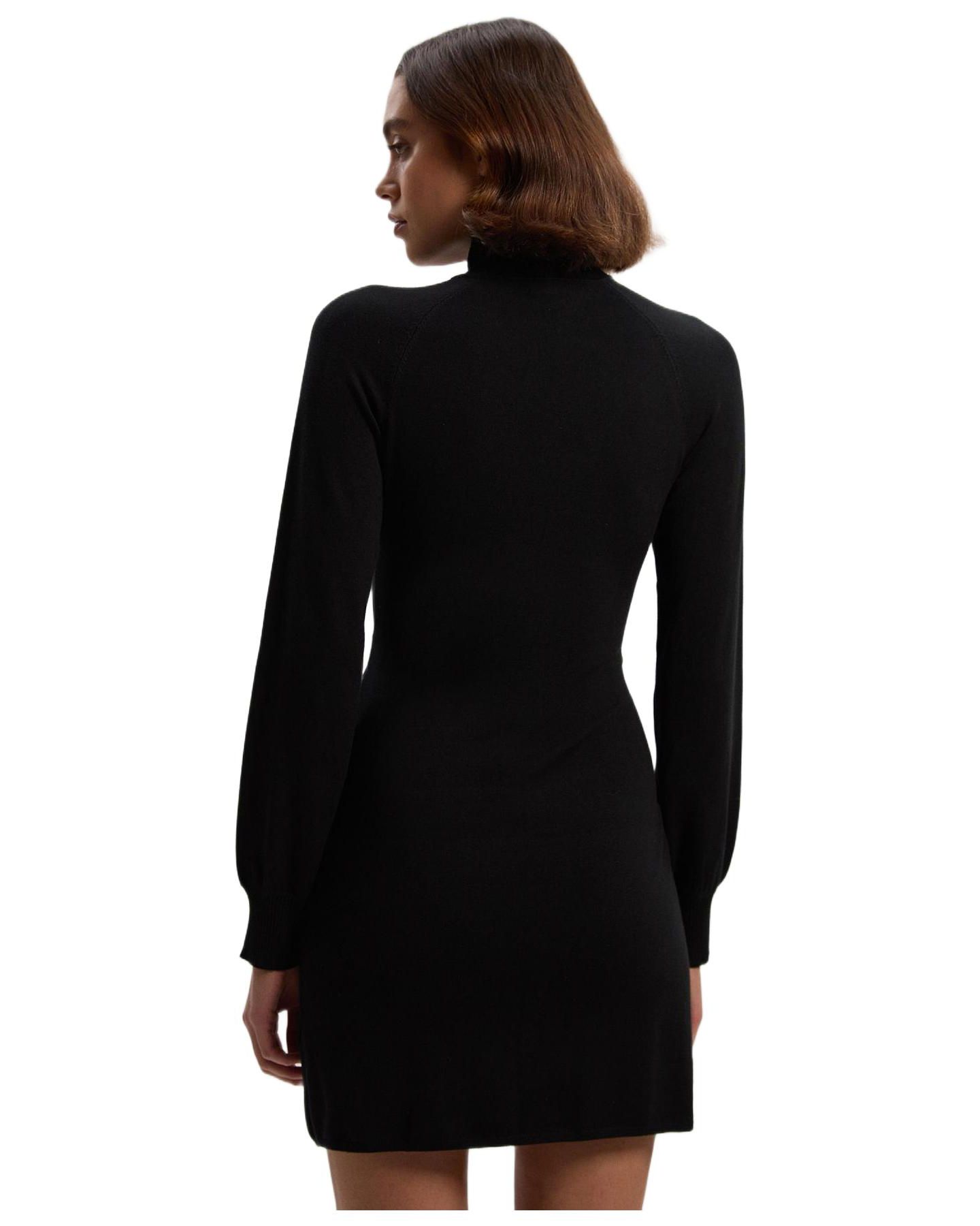 Женское платье Karen Millen Viscose Blend Popper Knit Mini, цвет: Чёрный — фото 3