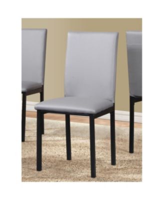 Streamdale Noyes Faux Leather Seat Metal Frame Dining Chairs