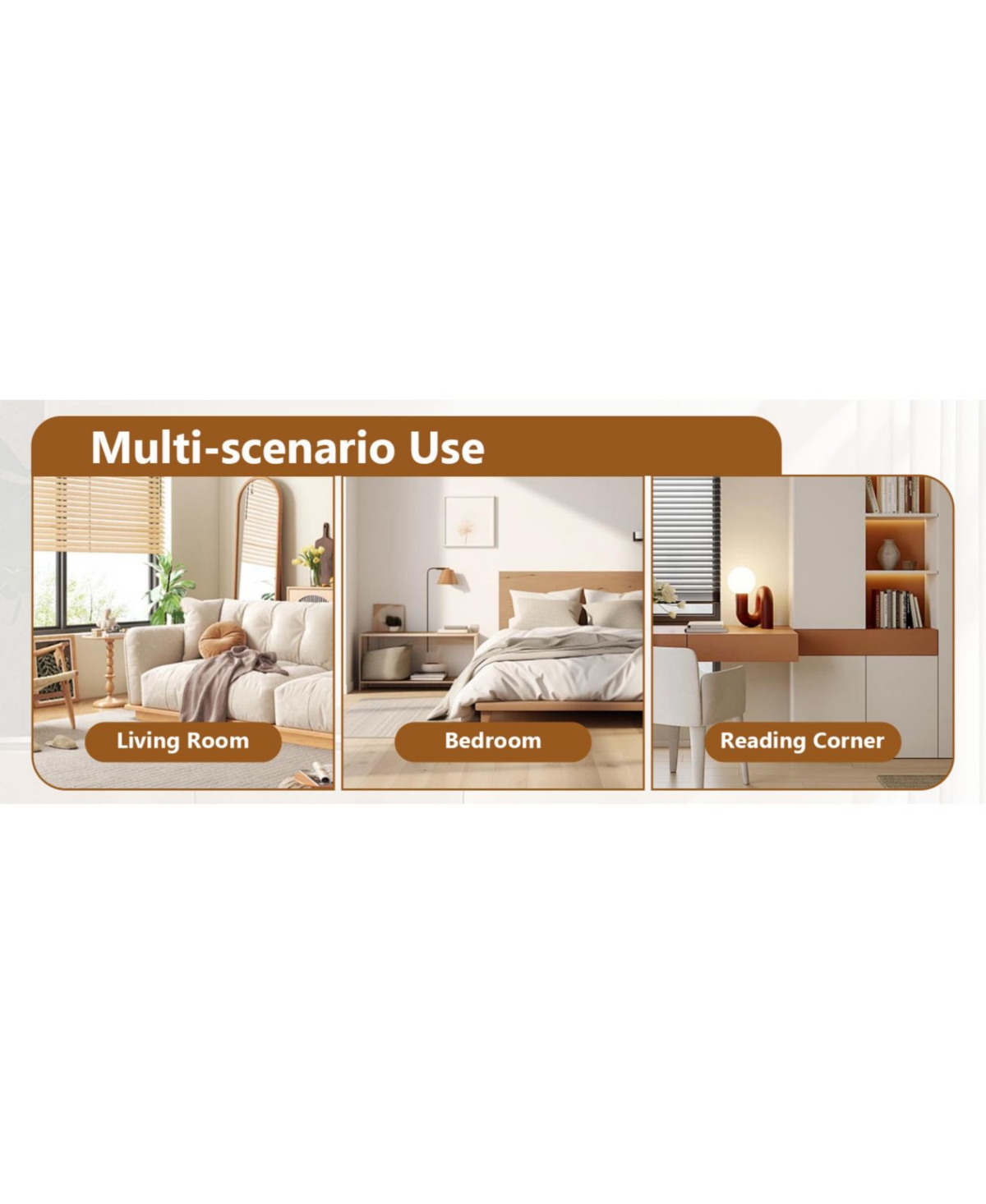 Streamdale Simple wood grain coffee table, 11.8" D x 21.6" H, Mdf, industrial style.