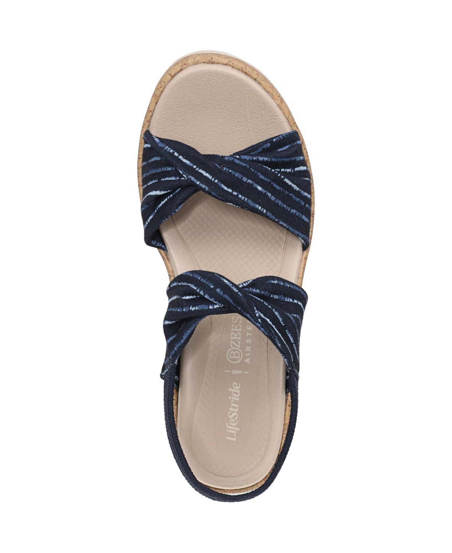 Женские сандалии LifeStride Riley Washable Slingback Wedge, цвет: Тёмно-синий / Синий разноцветный — фото 4