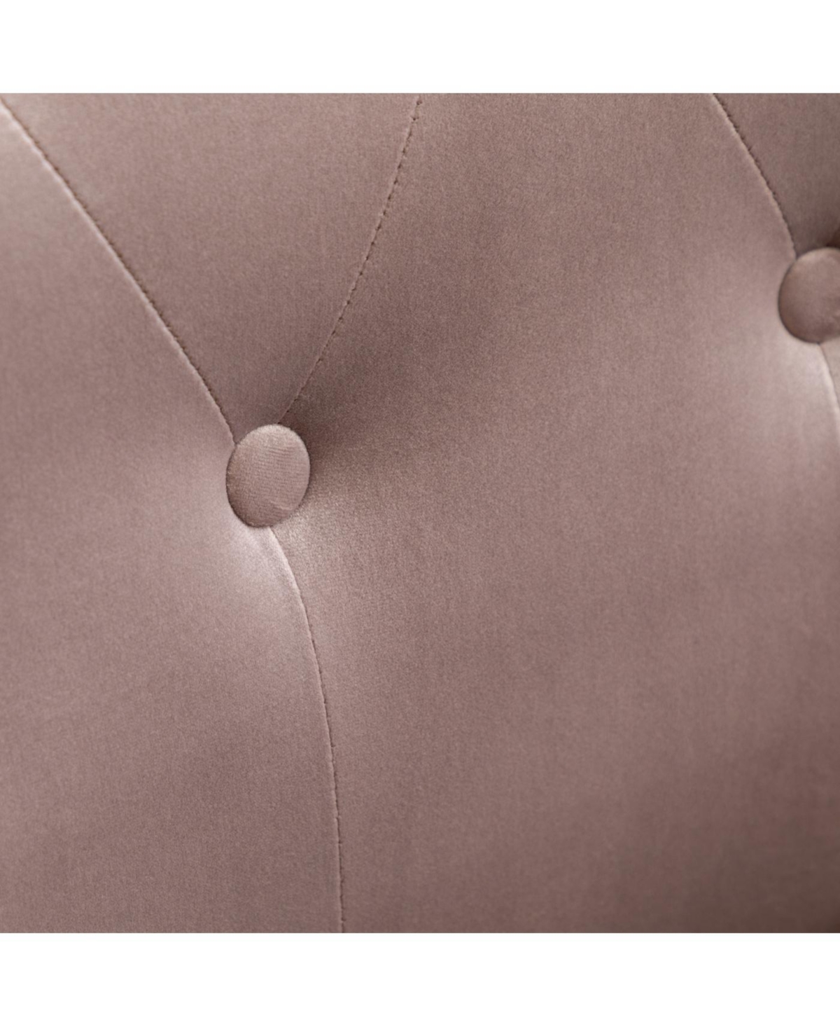 Streamdale Contemporary Silky Velvet Tufted Button Back Chair, Chocolate