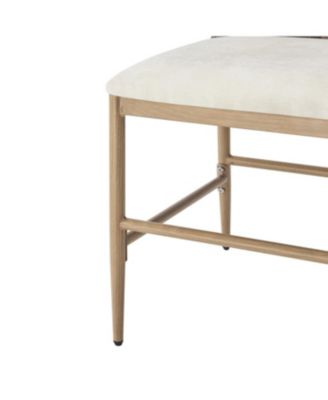 Farmhouse Upholstered Dining Chairs Set of 2, Armless Iron Side Chair with Rattan Back, Brown