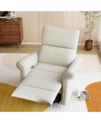 Streamdale Power Swivel Rocker Recliner Chair for Adults (Fabric+Light Gray)