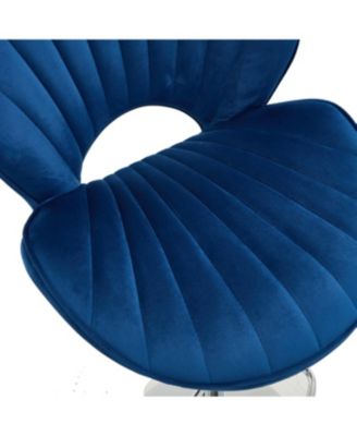 Streamdale Bar Stools Set of 2 - Adjustable Counter Height Bar Chairs with Back and Footrest - NAVY