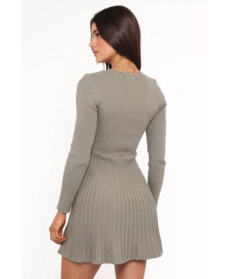 Women's Darlina Long Sleeve Mini Dress - Olive XS/S