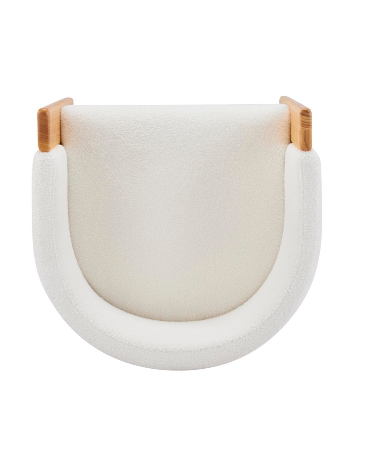 Streamdale Furniture Upholstered Dining Chairs Set of 2, White Boucle Fabric, Modern Armchairs