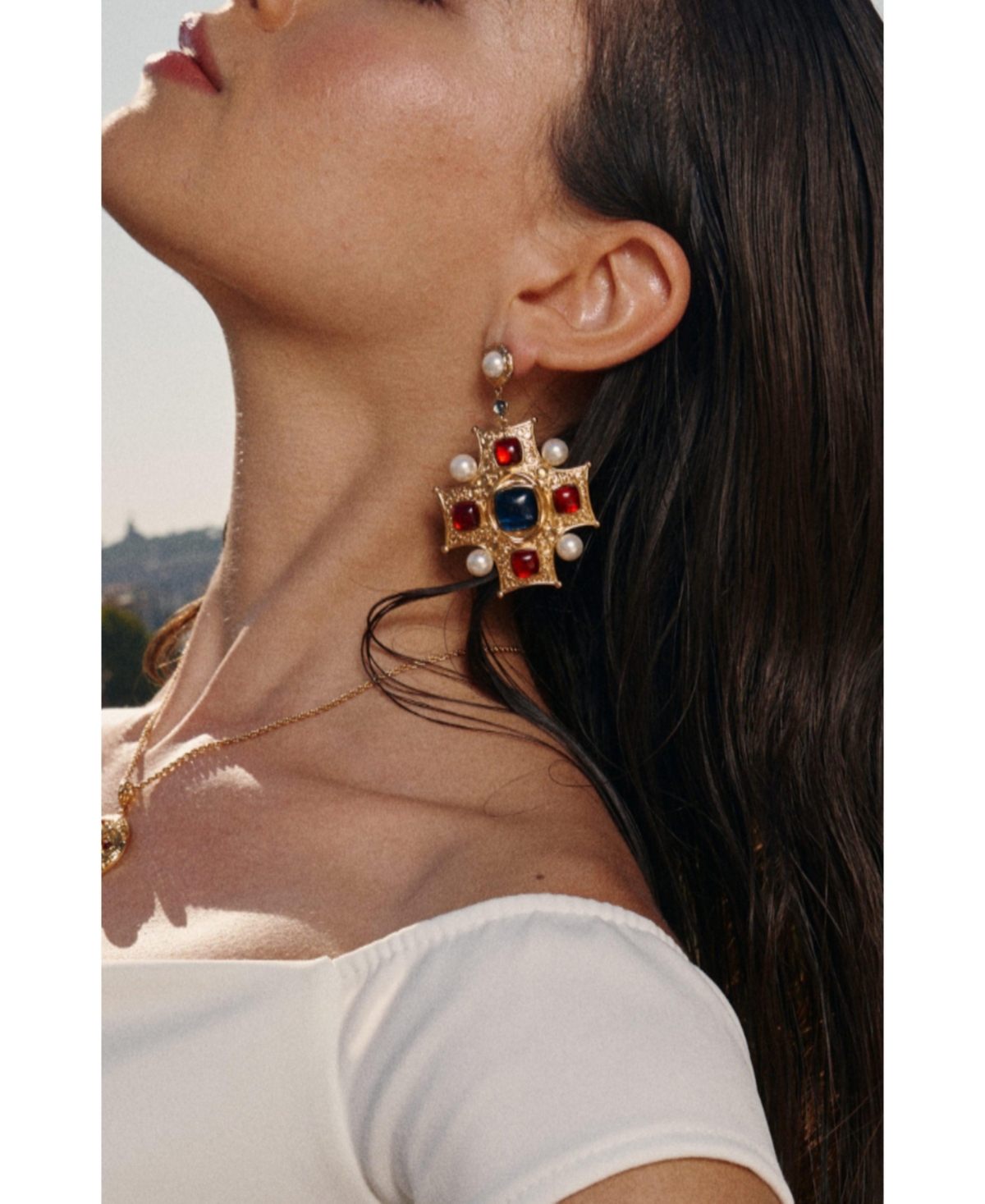 Retro Chic Byzantine King Earrings