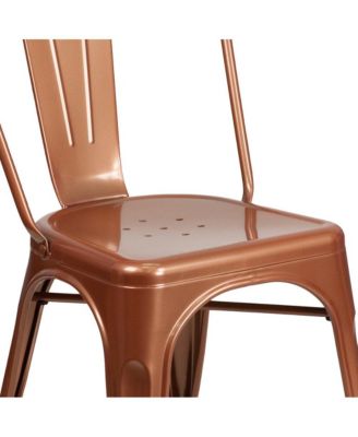 Commercial Grade 4 Pack Metal Indoor-Outdoor Stackable Chair