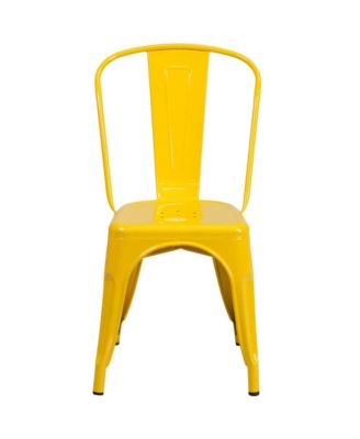 Commercial Grade 4 Pack Metal Indoor-Outdoor Stackable Chair