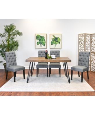 Streamdale 5-Piece Dining Set, Hairpin Dining Table with 4 Chairs, 4 Color Options