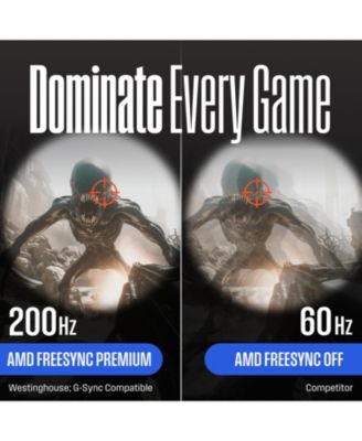 27" Curved Gaming Monitor, 200Hz, Full HD 1080p, AMD FreeSync, 1500R, Low Motion Blur, DP & 2x HDMI, Built-in Speakers