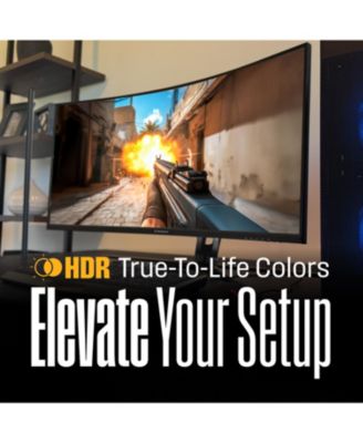 34" Curved Ultrawide Gaming Monitor, 180Hz, AMD FreeSync, 1500R Curve, 3440x1440, Built-in Speakers, 2xDP, 2xHDMI