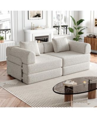 Streamdale 72.4" Convertible Sofa Bed with Storage Pockets and Cushions