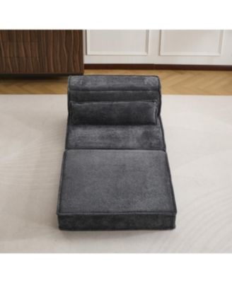 Streamdale Compression Sofa, Convertible Floor Sofa Bed, Modular Sectional Sofa, Dark Grey