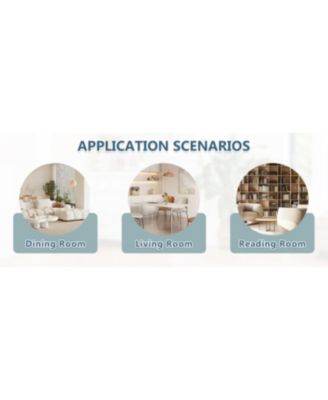 Set of 2 White PU Dining Chairs with Black Metal Legs