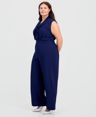 Plus Size High-Rise Wide-Leg Pull-On Pants