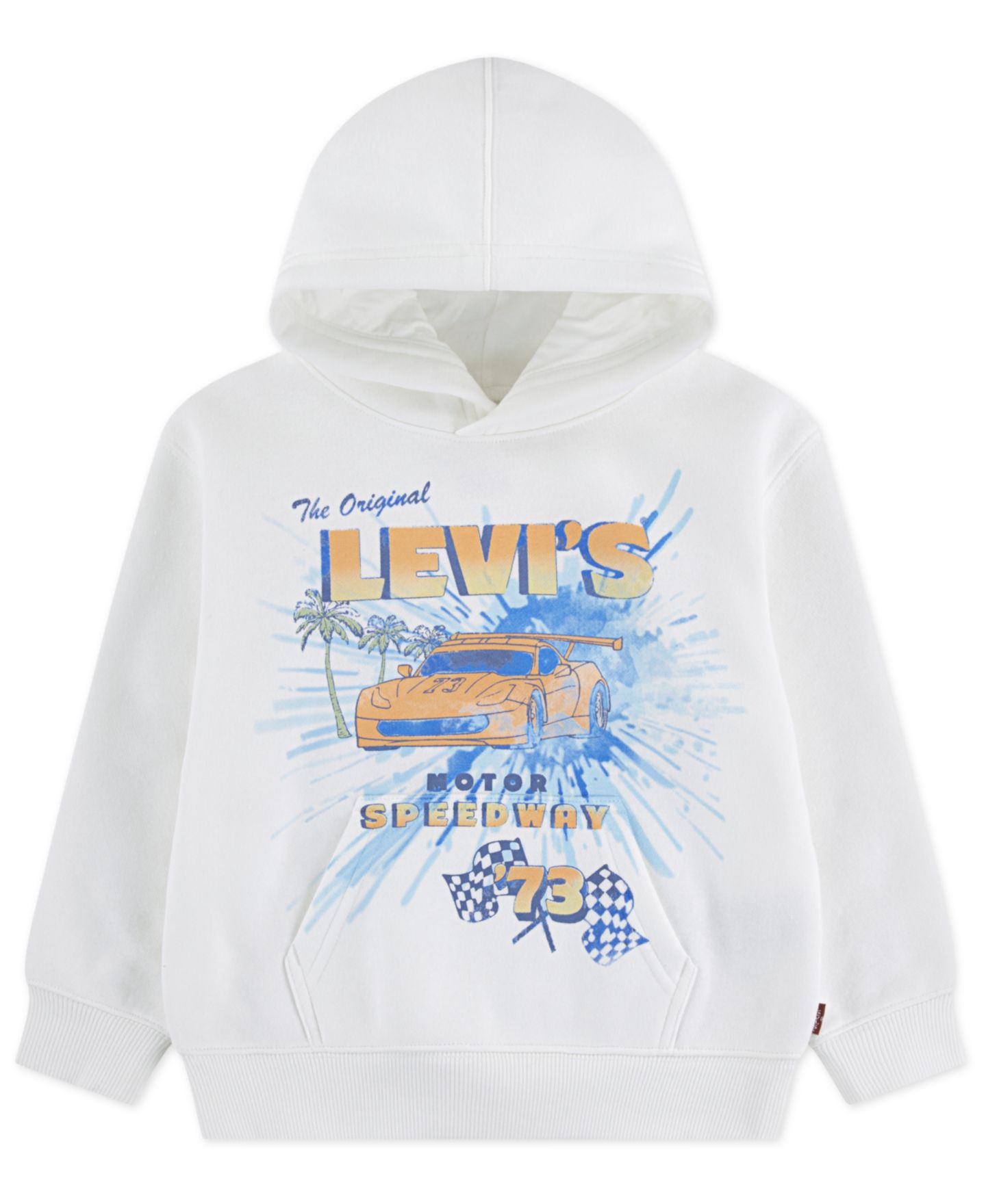 Худи Levi's Motor Speedway для мальчиков, цвет: Яркий белый — фото 1