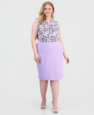 Plus Size Slim Pencil Skirt