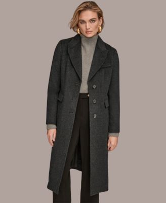 Women's Single-Breasted Stitch Trimmed Coat