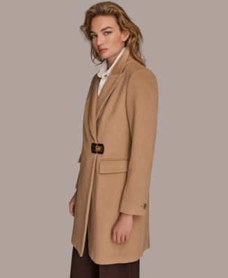 Women's Buttoned Notch Collared Coat