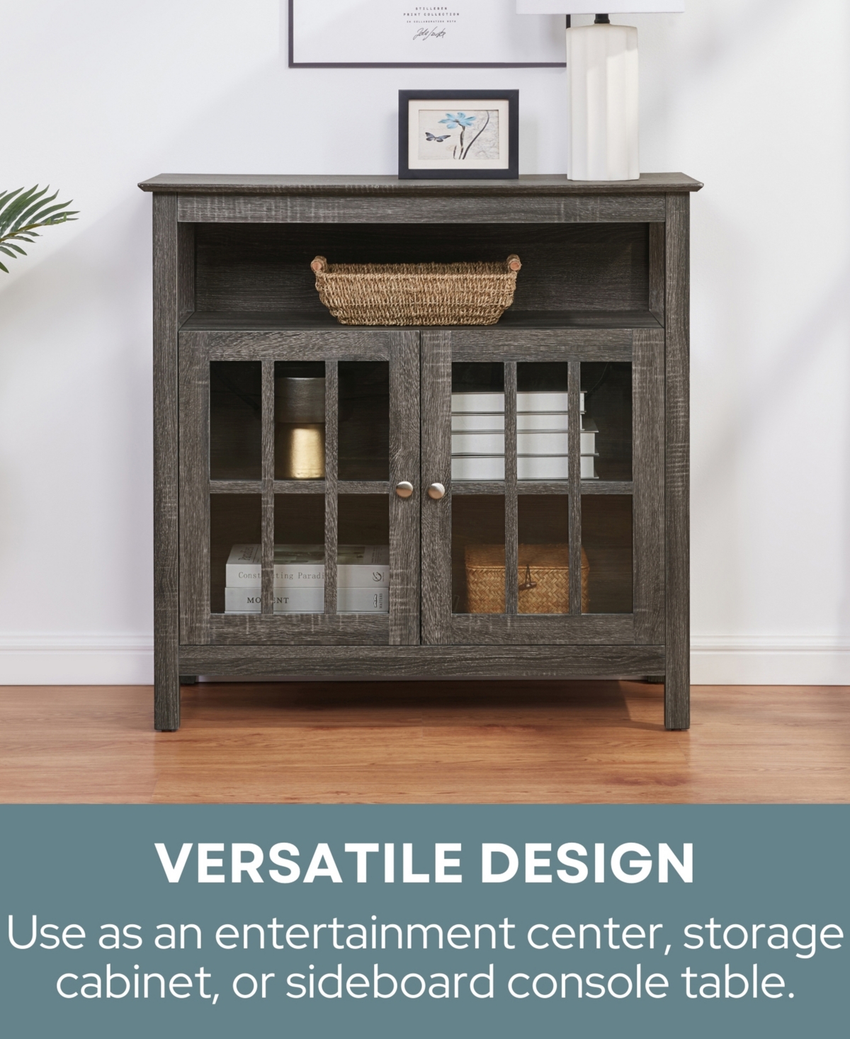 Convenience Concepts 36" Rubberwood Storage Tv Stand