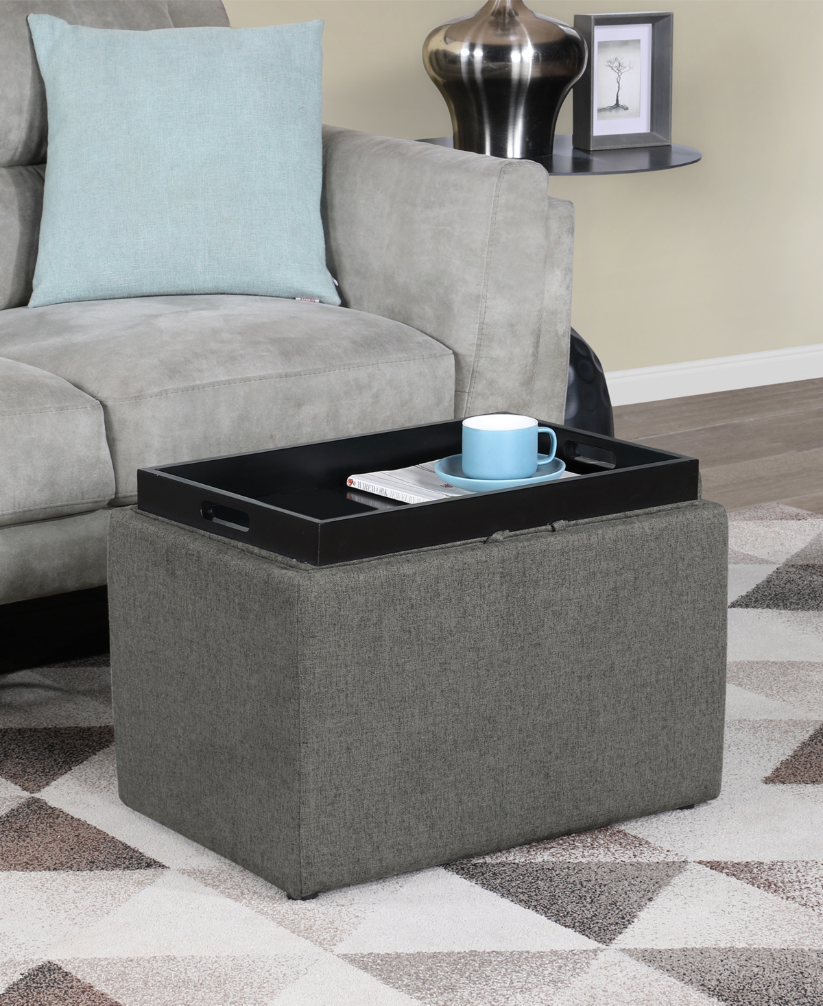 Convenience Concepts 18" Plywood Accent Storage Ottoman