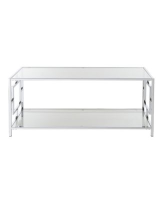 42" Chrome Town Square Coffee Table with Shelf