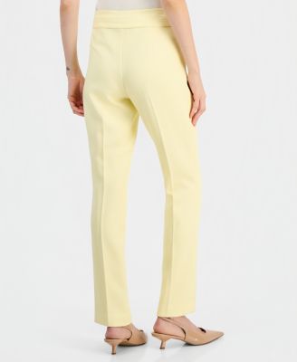 Women's Flat-Front Straight-Leg Pants